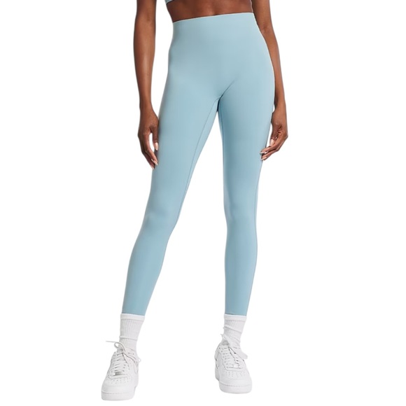 Le Ore Pants - Le Ore (Bandier) Bella Bonded Performance Leggings in Stone Blue SZ S EUC
